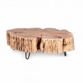 Konferenční stolek Homemotion s tvarovanou deskou v akátovém dřevě - Nabucco
