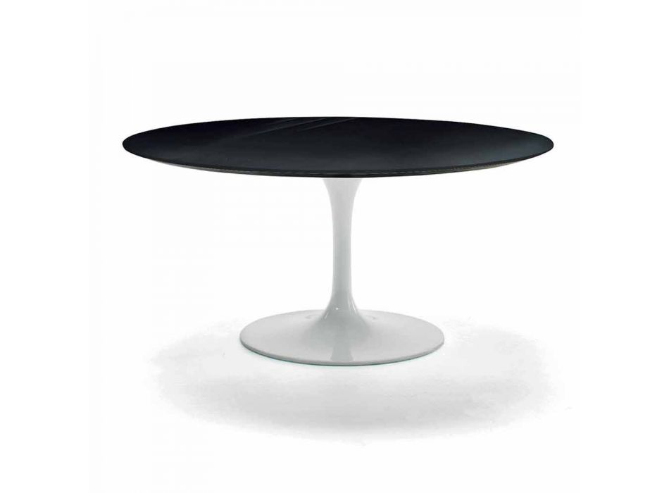 Konferenční stolek s kulatou deskou z jemného lamina Made in Italy - dolary Viadurini
