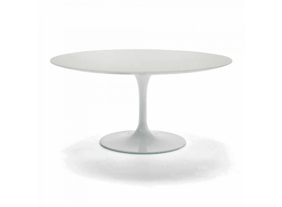 Konferenční stolek s kulatou deskou z jemného lamina Made in Italy - dolary Viadurini