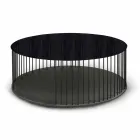 Konferenční stolek s kulatým dřevěným topem vyrobené v Itálii - Montebianco Viadurini