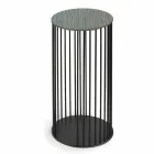 Konferenční stolek s kulatým dřevěným topem vyrobené v Itálii - Montebianco Viadurini