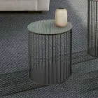 Konferenční stolek s kulatým dřevěným topem vyrobené v Itálii - Montebianco Viadurini