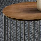 Konferenční stolek s kulatým dřevěným topem vyrobené v Itálii - Montebianco Viadurini
