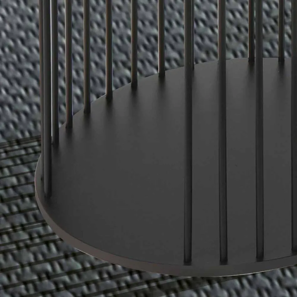 Konferenční stolek s kulatým dřevěným topem vyrobené v Itálii - Montebianco Viadurini