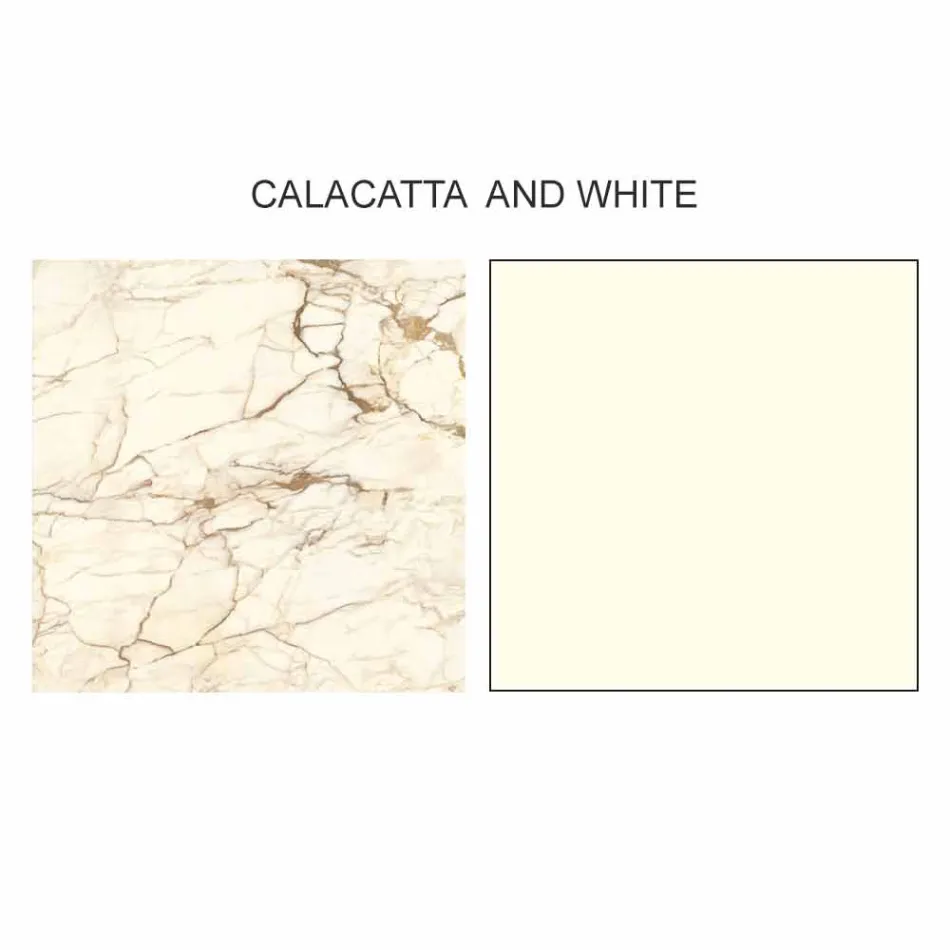 Designový konferenční stolek se 2 kulatými deskami v Gresu vyrobený v Itálii - Stockholmu Viadurini