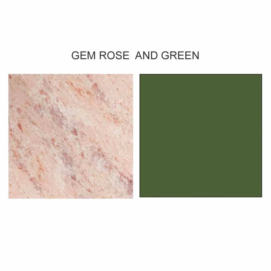 Designový konferenční stolek se 2 kulatými deskami v Gresu vyrobený v Itálii - Stockholmu Viadurini