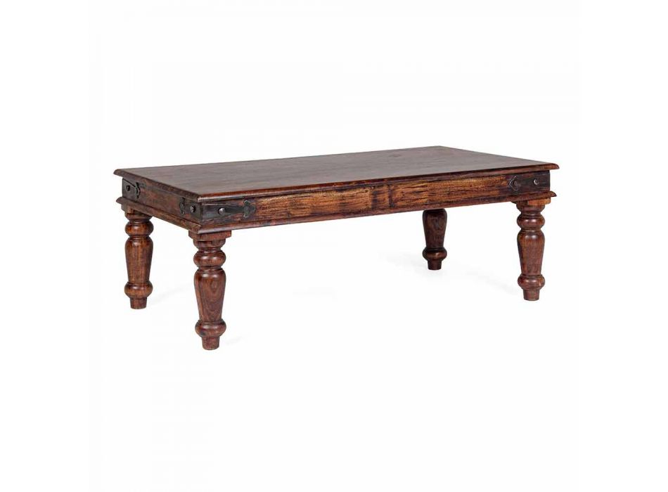 Konferenční stolek z masivního dřeva Homemotion Classic Design - Benson Viadurini