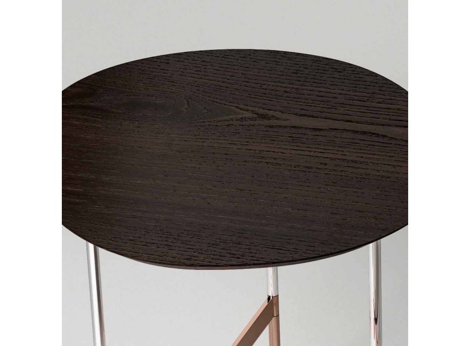 Designový konferenční stolek s dřevěnou deskou vyrobenou v Itálii - Cinci Viadurini