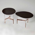 Designový konferenční stolek s dřevěnou deskou vyrobenou v Itálii - Cinci