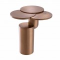 Designový konferenční stolek z oceli s povrchovou úpravou z leštěné mědi - Olbia
