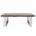 Designový konferenční stolek ze dřeva, skla a oceli Homemotion - Frederic Viadurini