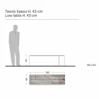 Designový konferenční stolek v mramoru se skleněnou základnou vyrobený v Itálii - Molino Viadurini