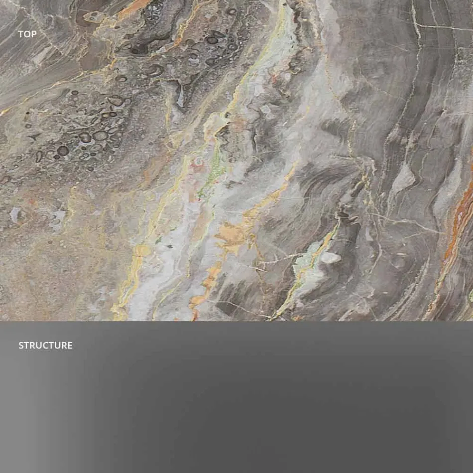 Designový konferenční stolek v mramoru se skleněnou základnou vyrobený v Itálii - Molino Viadurini