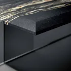 Designový konferenční stolek v mramoru se skleněnou základnou vyrobený v Itálii - Molino Viadurini