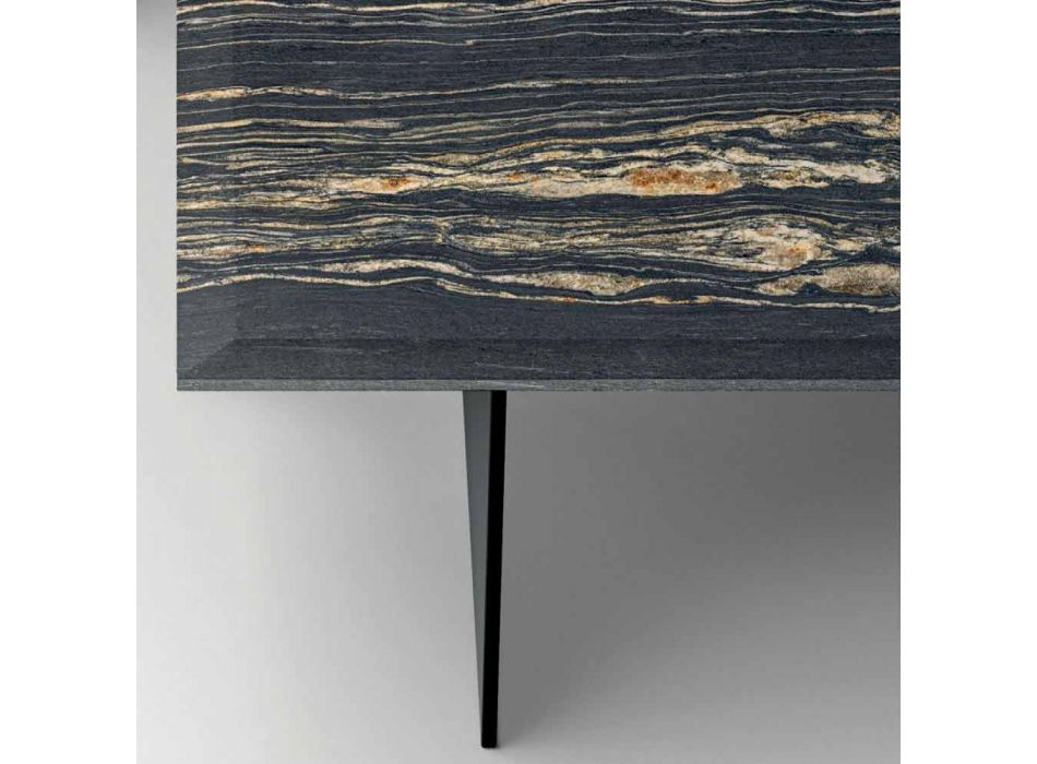Designový konferenční stolek v mramoru se skleněnou základnou vyrobený v Itálii - Molino Viadurini