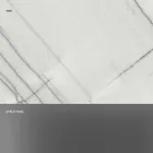 Designový konferenční stolek v mramoru se skleněnou základnou vyrobený v Itálii - Molino Viadurini