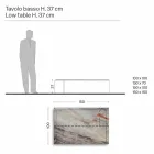 Designový konferenční stolek v mramoru se skleněnou základnou vyrobený v Itálii - Molino Viadurini