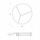 Designový konferenční stolek ve skle s kovovou základnou vyrobený v Itálii - Cinci Viadurini