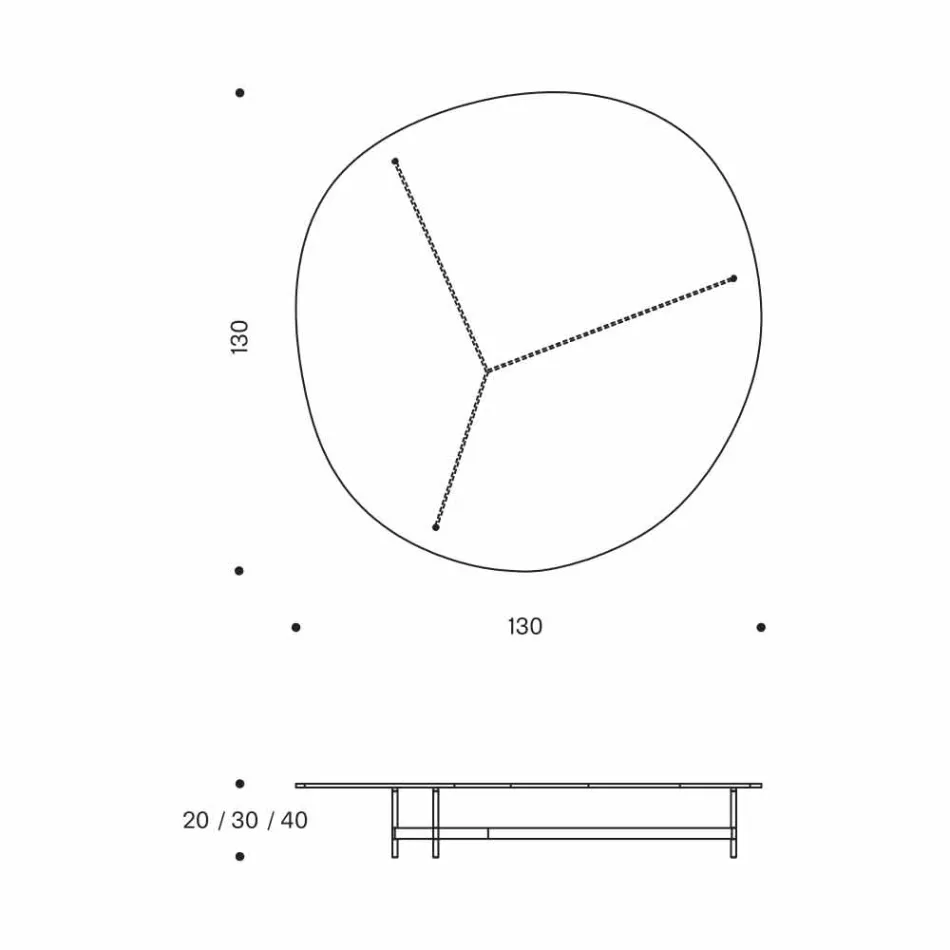 Designový konferenční stolek ve skle s kovovou základnou vyrobený v Itálii - Cinci Viadurini