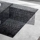 Designový konferenční stolek Mimořádné zdobené sklo Vyrobeno v Itálii - Sestola Viadurini