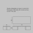 Luxusní konferenční stolek v barevném kovu a dřevěné desce - Anacleto Viadurini