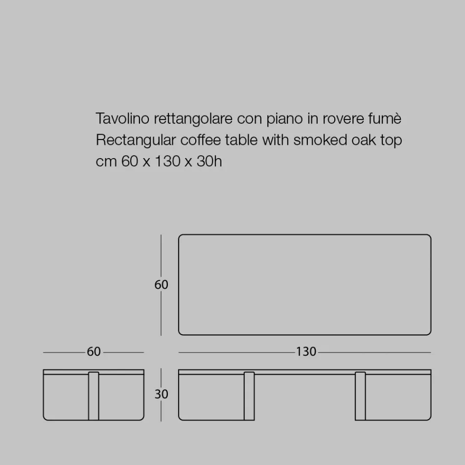 Luxusní konferenční stolek v barevném kovu a dřevěné desce - Anacleto Viadurini