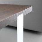 Luxusní konferenční stolek v barevném kovu a dřevěné desce - Anacleto Viadurini