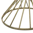 Zlatý železný konferenční stolek se zrcadlovou deskou - meruňkový Viadurini