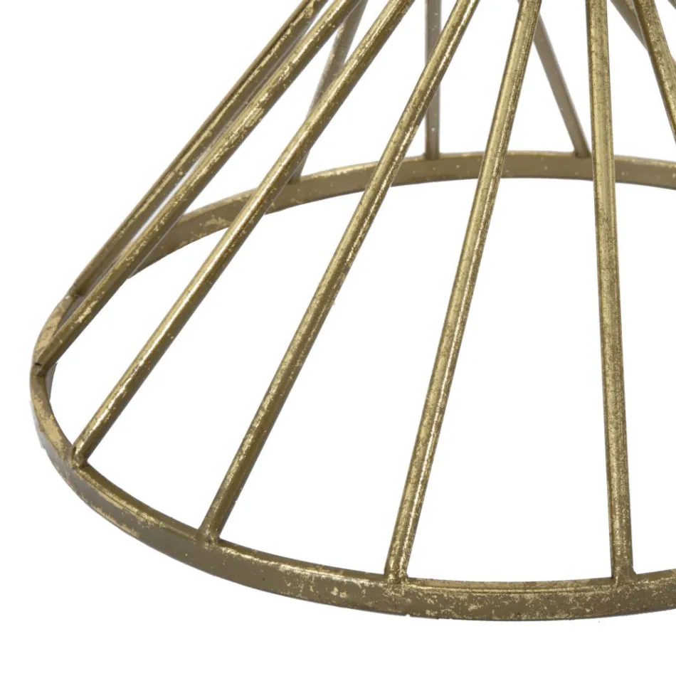 Zlatý železný konferenční stolek se zrcadlovou deskou - meruňkový Viadurini