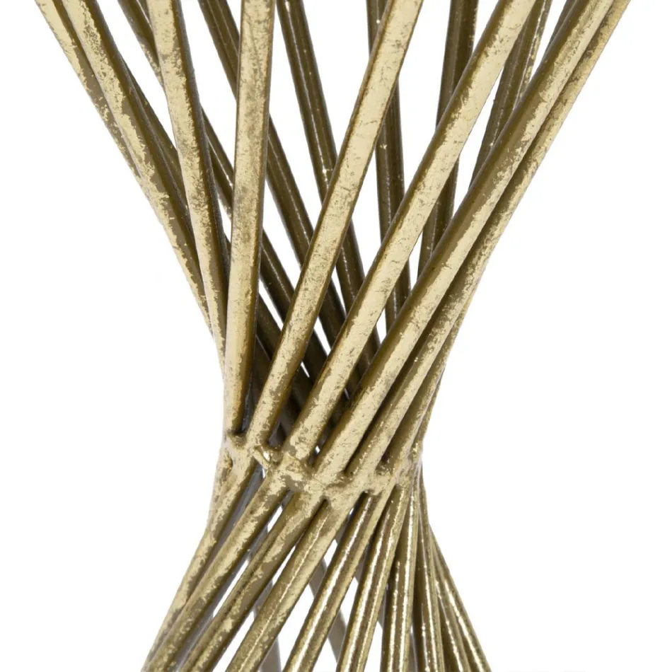 Zlatý železný konferenční stolek se zrcadlovou deskou - meruňkový Viadurini