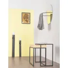 Ocelový konferenční stolek s podnosem na popel vyrobený v Itálii - krajka Viadurini