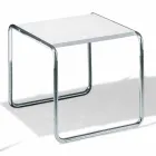 Konferenční stolek z chromované oceli s laminovanou deskou vyrobený v Itálii - Ariete Viadurini