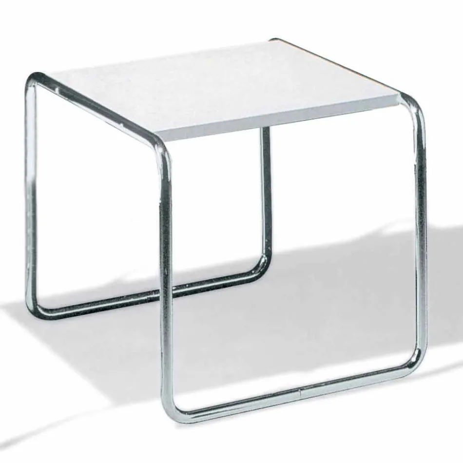 Konferenční stolek z chromované oceli s laminovanou deskou vyrobený v Itálii - Ariete Viadurini