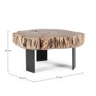 Homemotion konferenční stolek z oceli a přírodního akátového dřeva - Camala Viadurini