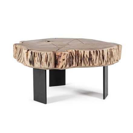 Homemotion konferenční stolek z oceli a přírodního akátového dřeva - Camala Viadurini