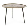 Homemotion starožitný a pokovený hliníkový konferenční stolek - Giacinta