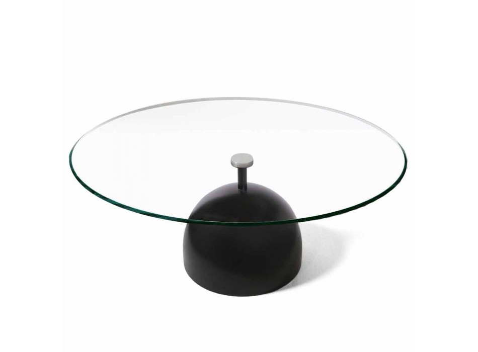 Konferenční stolek z extra čirého křišťálu a kovu vyrobený v Itálii - Livigno Viadurini