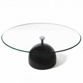 Konferenční stolek z extra čirého křišťálu a kovu vyrobený v Itálii - Livigno