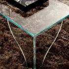 Konferenční stolek z čirého transparentního křišťálu vyrobený v Itálii - lithium Viadurini