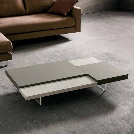 Konferenční stolek Fenix s průhlednými nohami vyrobený v Itálii - Justin Viadurini