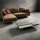 Konferenční stolek Fenix s průhlednými nohami vyrobený v Itálii - Justin Viadurini