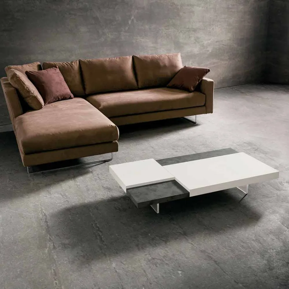 Konferenční stolek Fenix s průhlednými nohami vyrobený v Itálii - Justin Viadurini