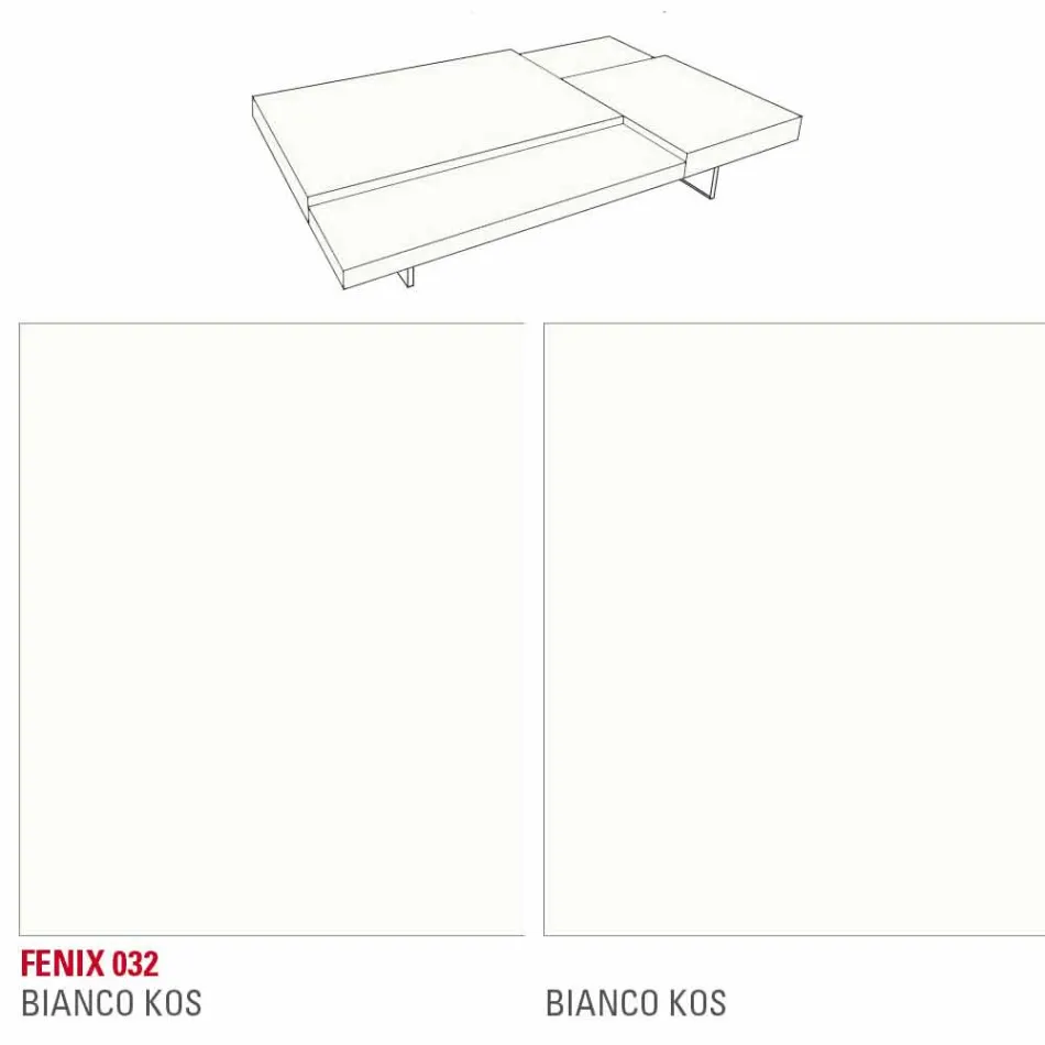 Konferenční stolek Fenix s průhlednými nohami vyrobený v Itálii - Justin Viadurini