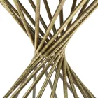 Pozlacený železný konferenční stolek se zrcadlovou deskou - meruňkový Viadurini