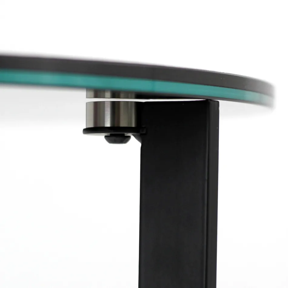 Kameninový konferenční stolek s ocelovou základnou Made in Italy - Aspira Viadurini