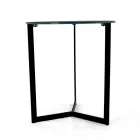 Kameninový konferenční stolek s ocelovou základnou Made in Italy - Aspira Viadurini