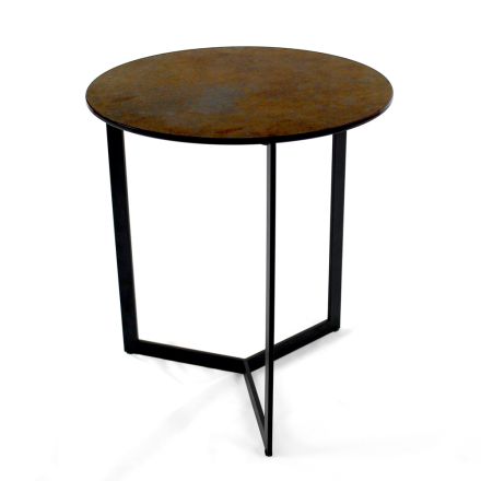 Kameninový konferenční stolek s ocelovou základnou Made in Italy - Aspira Viadurini