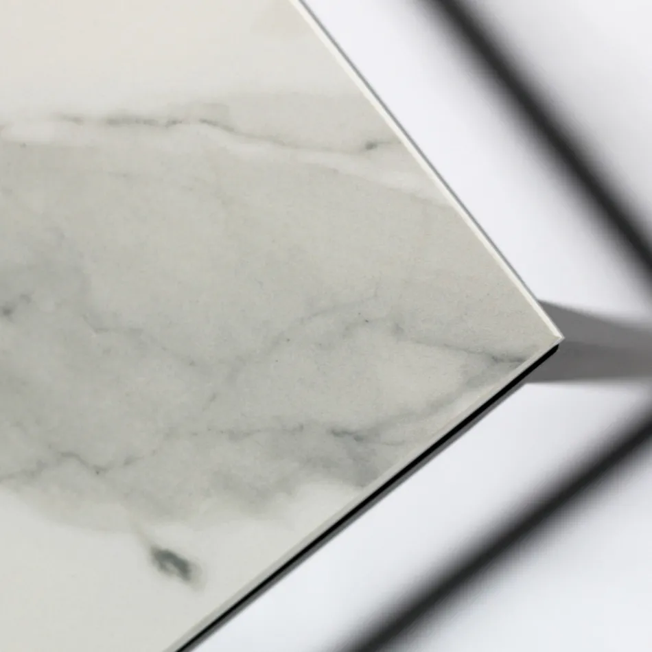 Kameninový konferenční stolek a ocelová základna Made in Italy - Birba Viadurini