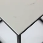 Kameninový konferenční stolek a ocelová základna Made in Italy - Birba Viadurini