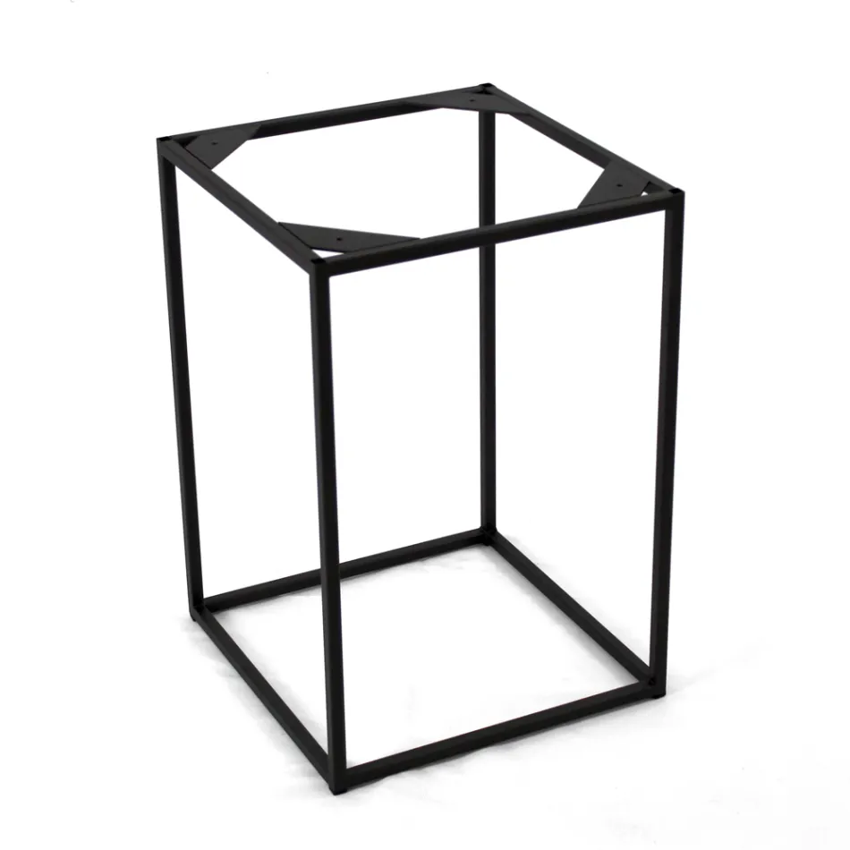 Kameninový konferenční stolek a ocelová základna Made in Italy - Birba Viadurini